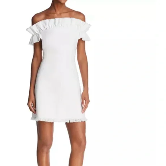off shoulder dress with floral embellishment in frosted sage Green Beaded Midi Dress With Sheer Ruffled Sleeves